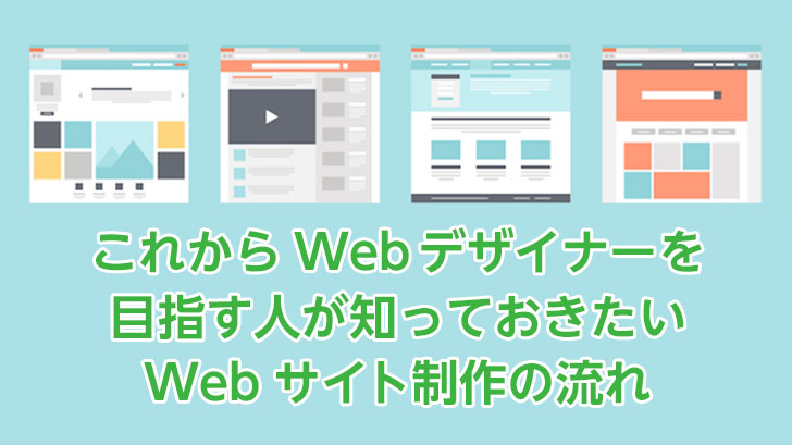 これからWebデザイナーを目指す人が知っておきたいWebサイト制作の流れ
